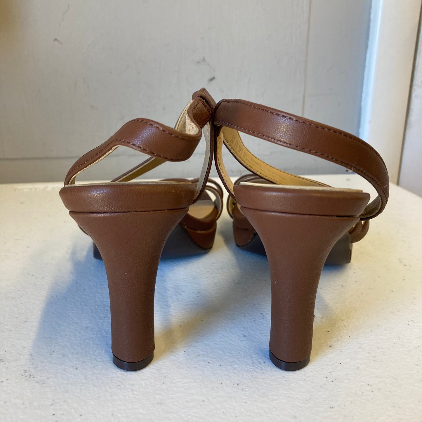 Sandals Heels Stiletto By Naturalizer In Brown, Size:8
