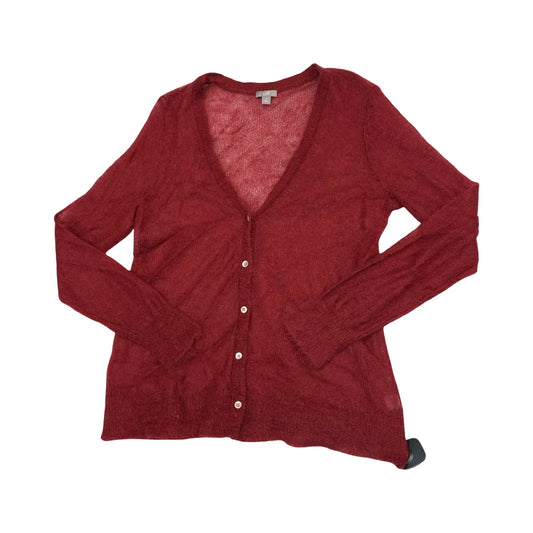 Sweater Cardigan By J. Jill In Red, Size:M