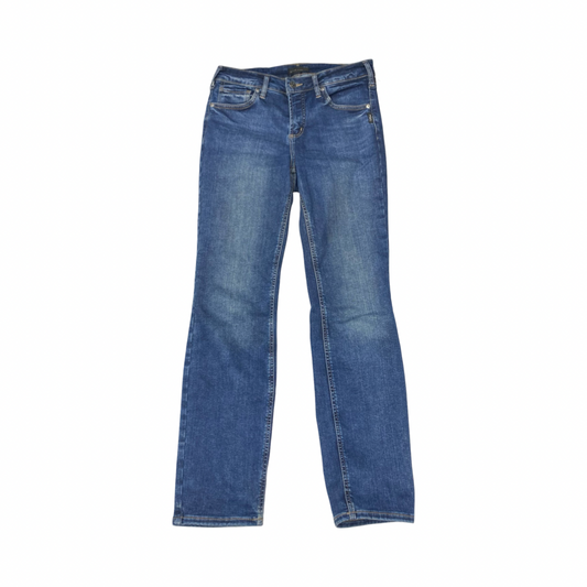 Jeans Boot Cut By Silver In Blue Denim, Size:4
