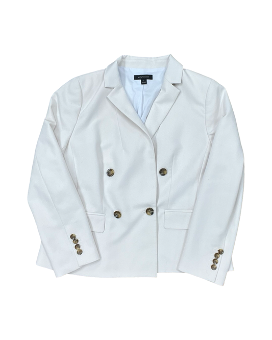 Blazer By Ann Taylor In Cream, Size:M
