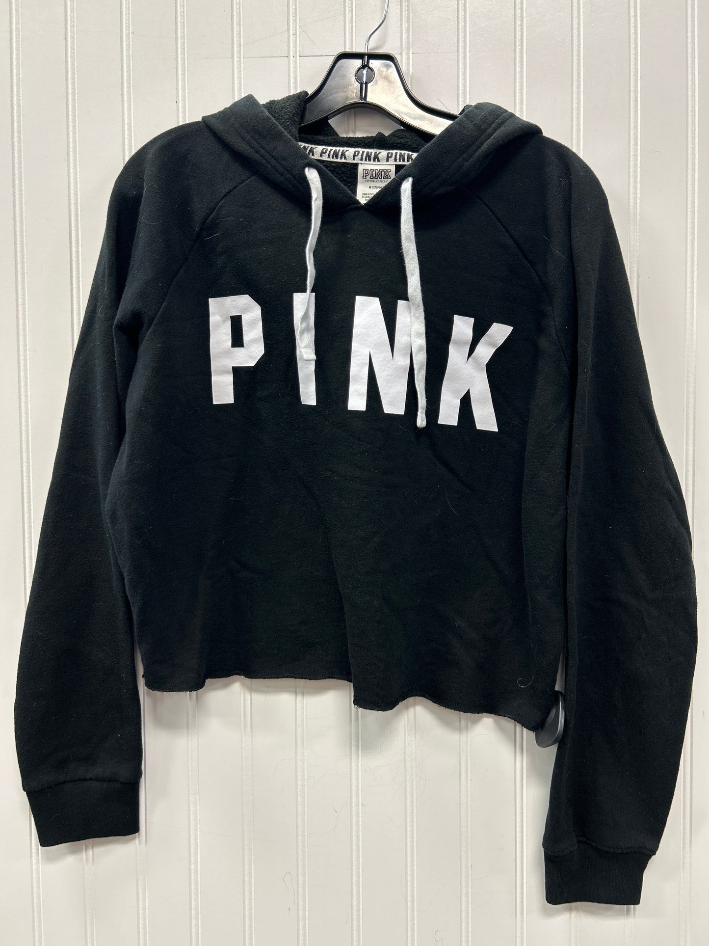 Sweatshirt Hoodie By Pink In Black, Size:M