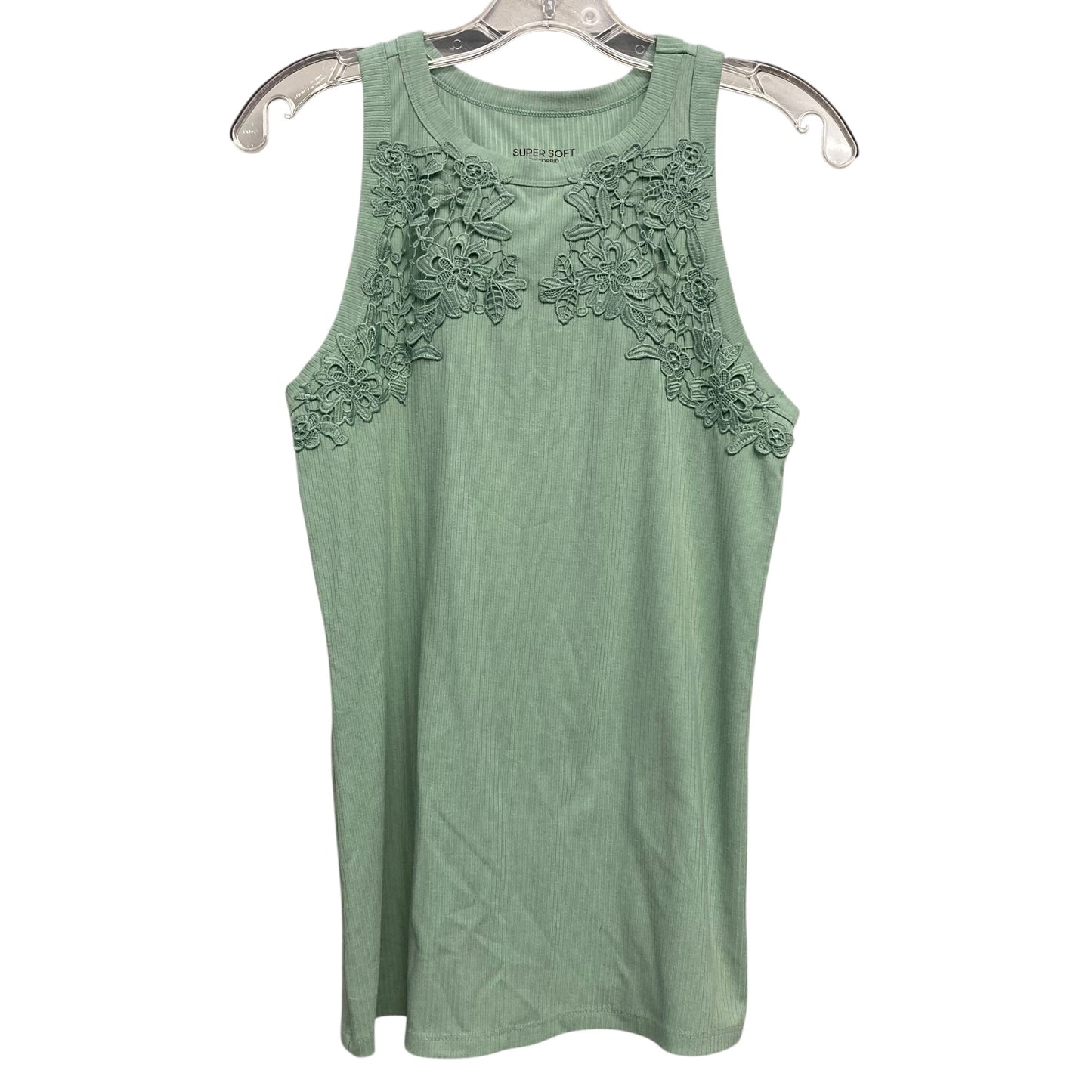 Top Sleeveless By Torrid In Green, Size:M