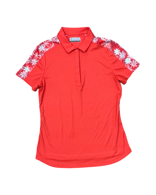 Athletic Top Ss By Pga Tour In Orange, Size:S