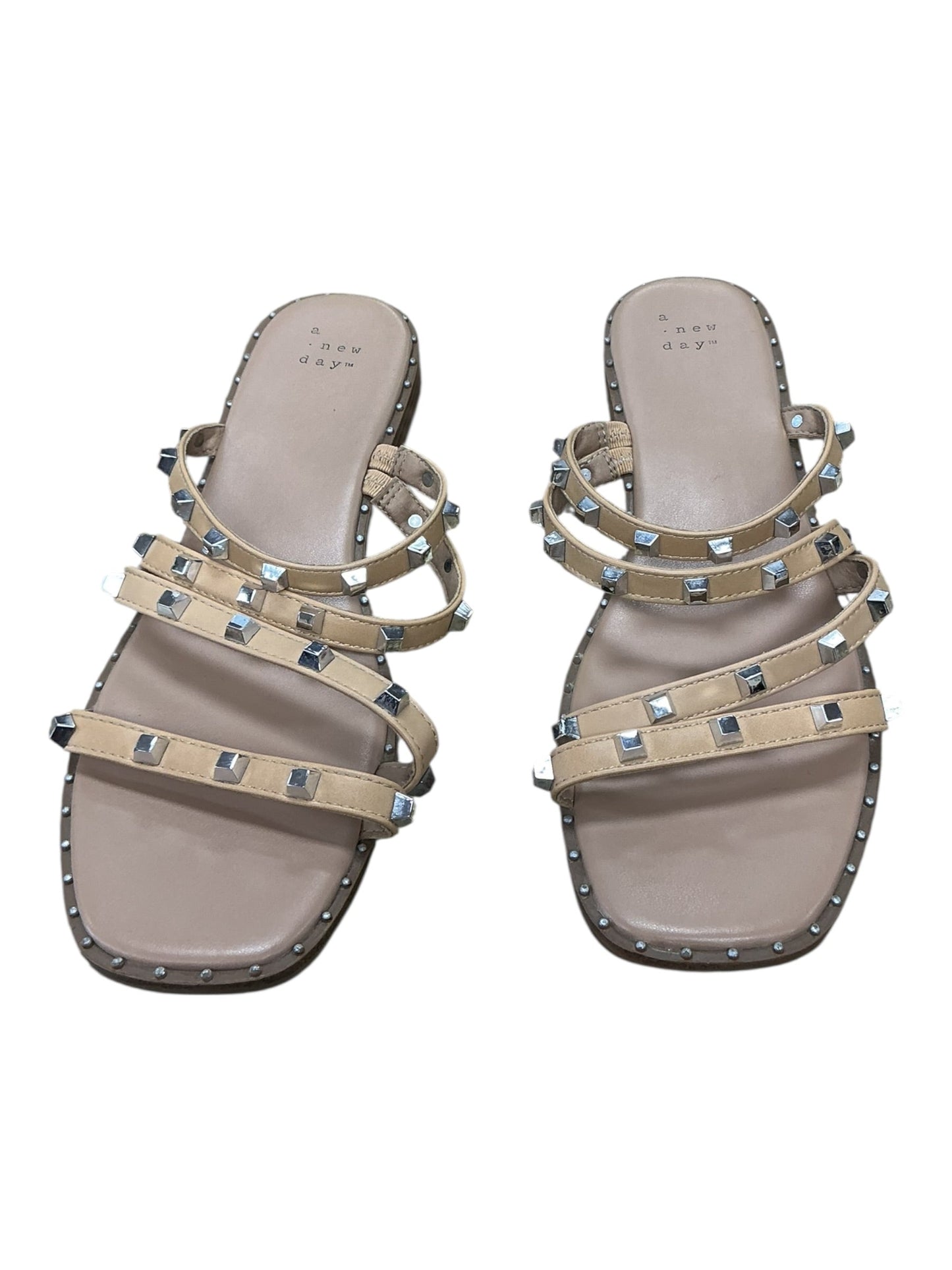 Sandals Flats By A New Day In Tan, Size:9.5
