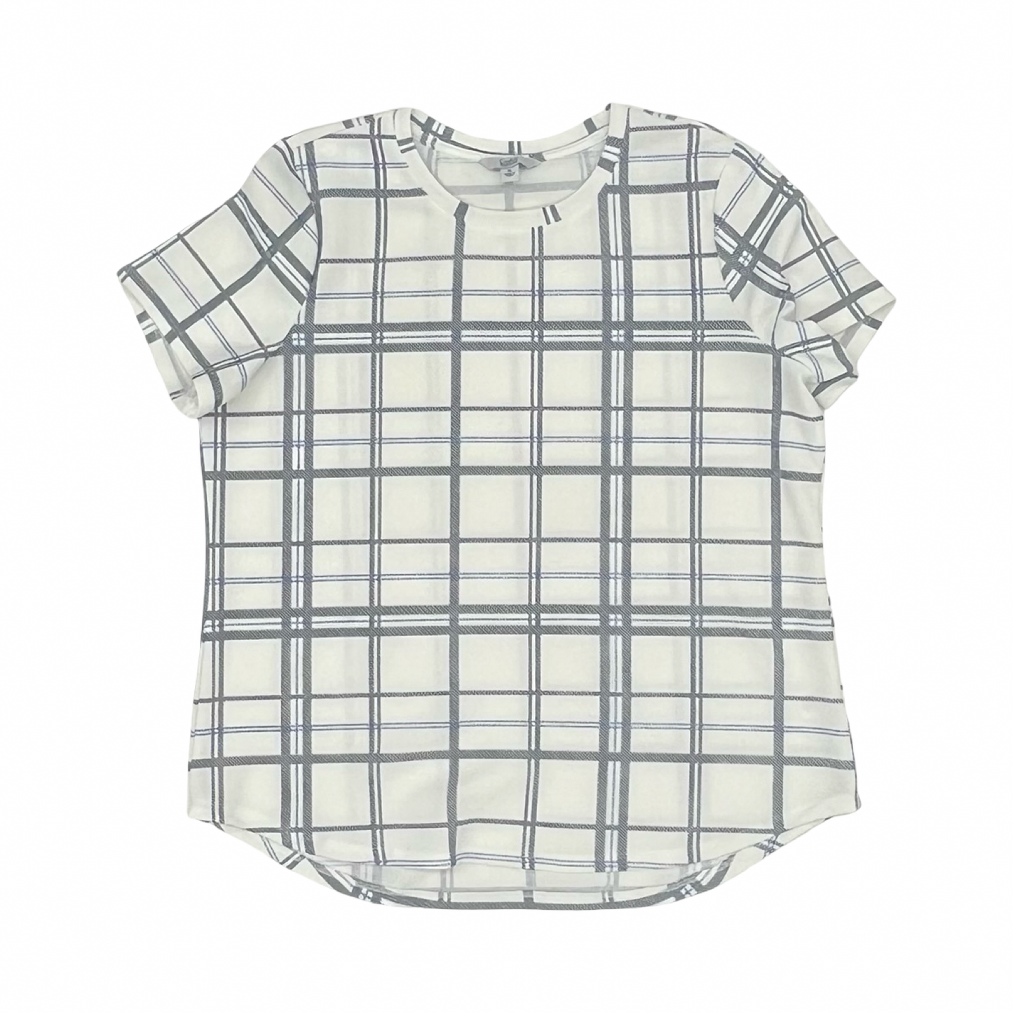 Blouse Ss By Croft And Barrow In Blue & White, Size:Xl