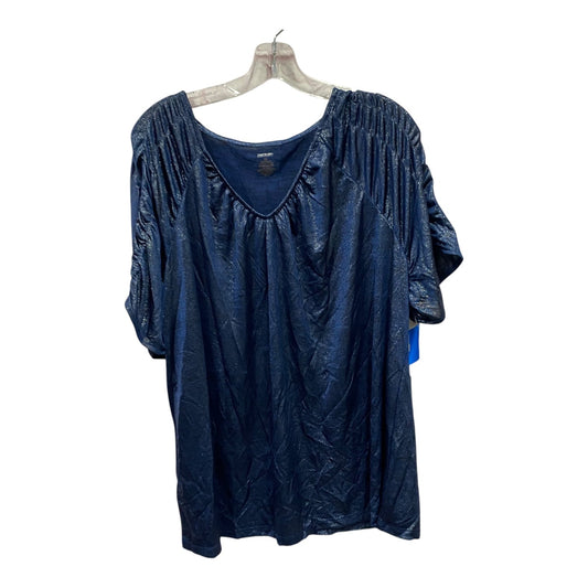 Top Ss By Jennifer Lopez In Blue, Size:2X