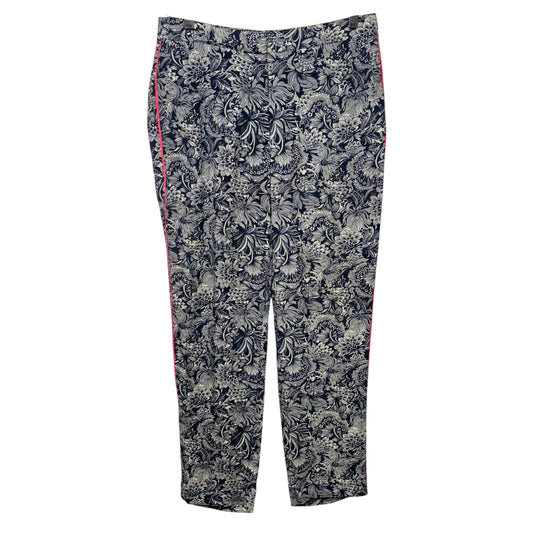 Pants Designer By Sandro In Blue & Cream, Size: 4