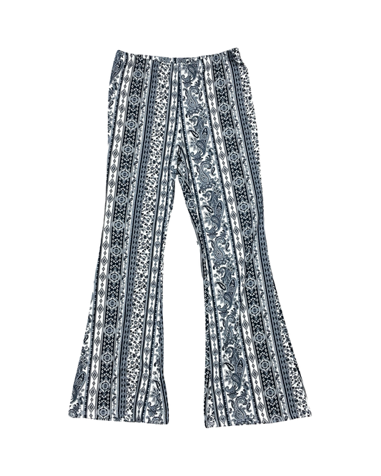 Pants Lounge By Clothes Mentor In Blue & Cream, Size:L