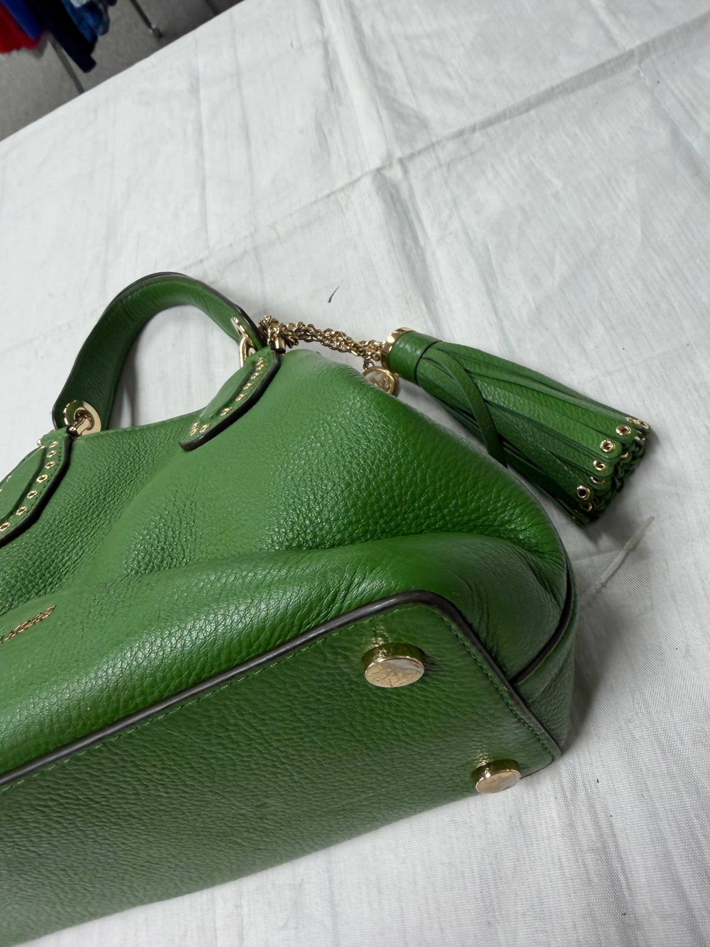 Handbag Designer By Michael Kors In Green, Size:Medium