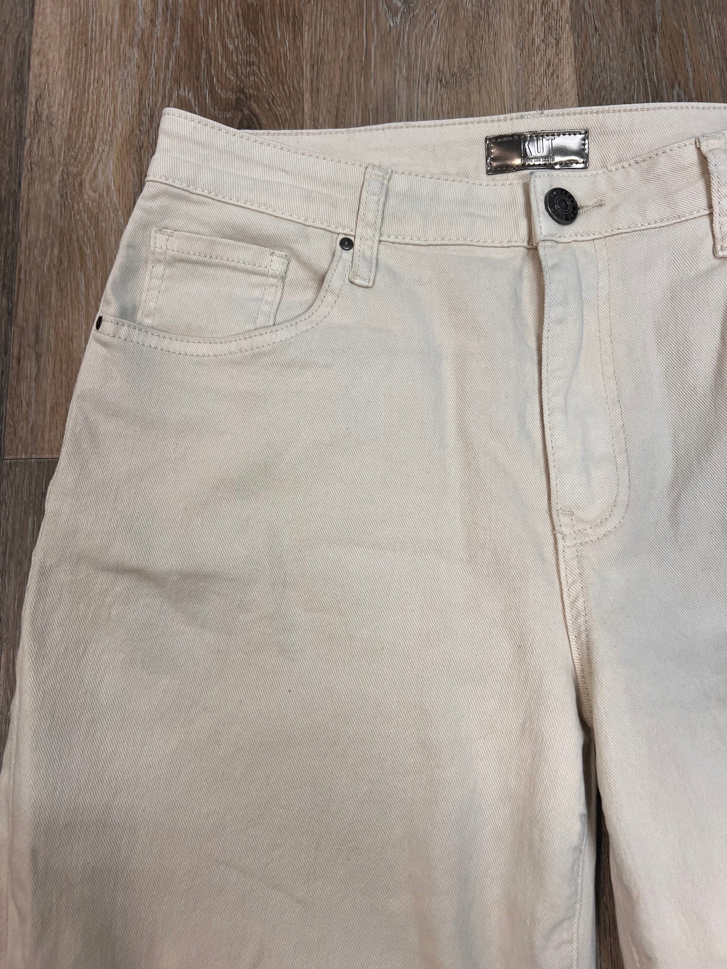 -JEANS WIDE LEG by KUT In CREAM, Size: 6