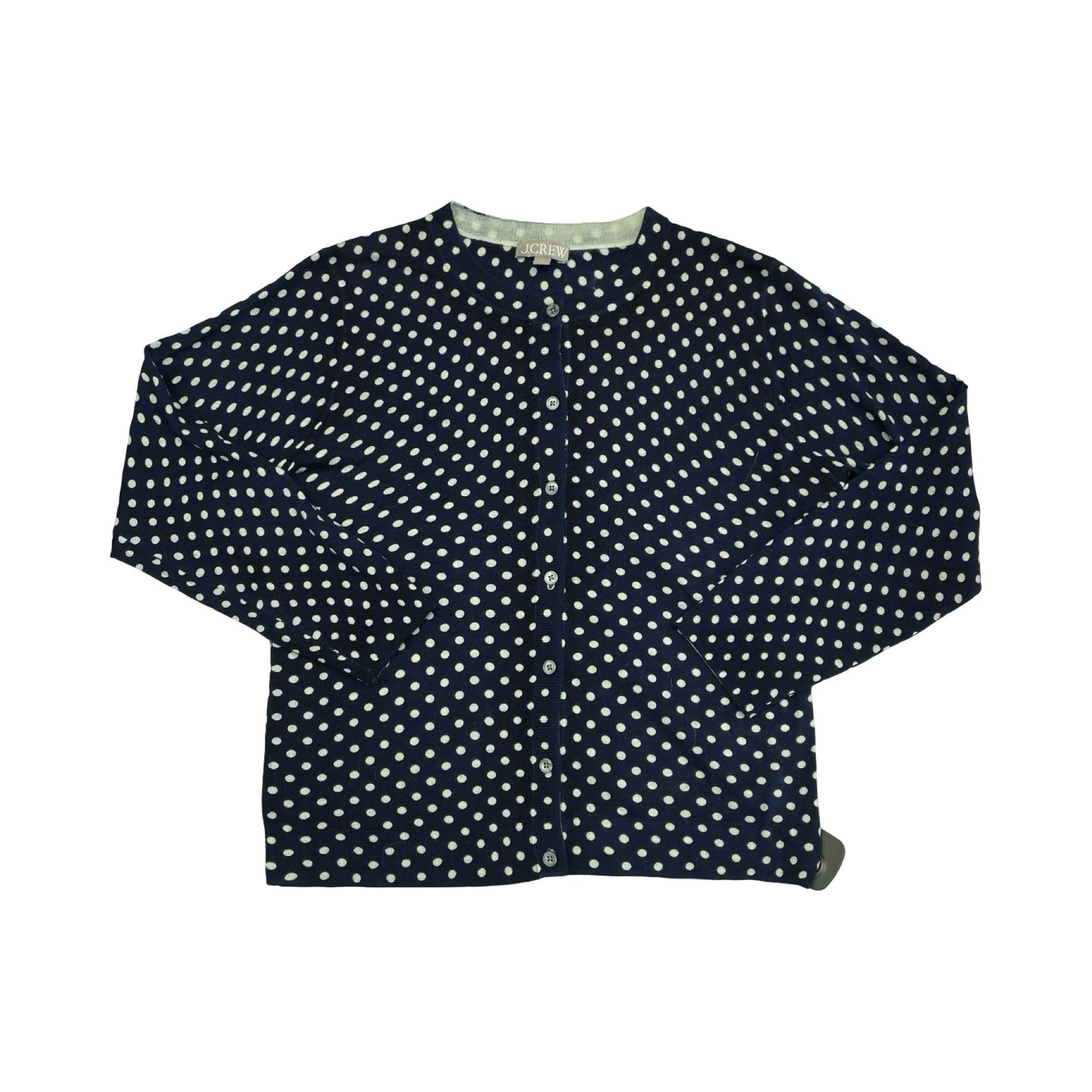 Sweater Cardigan By J. Crew In Polkadot Pattern, Size:Xl