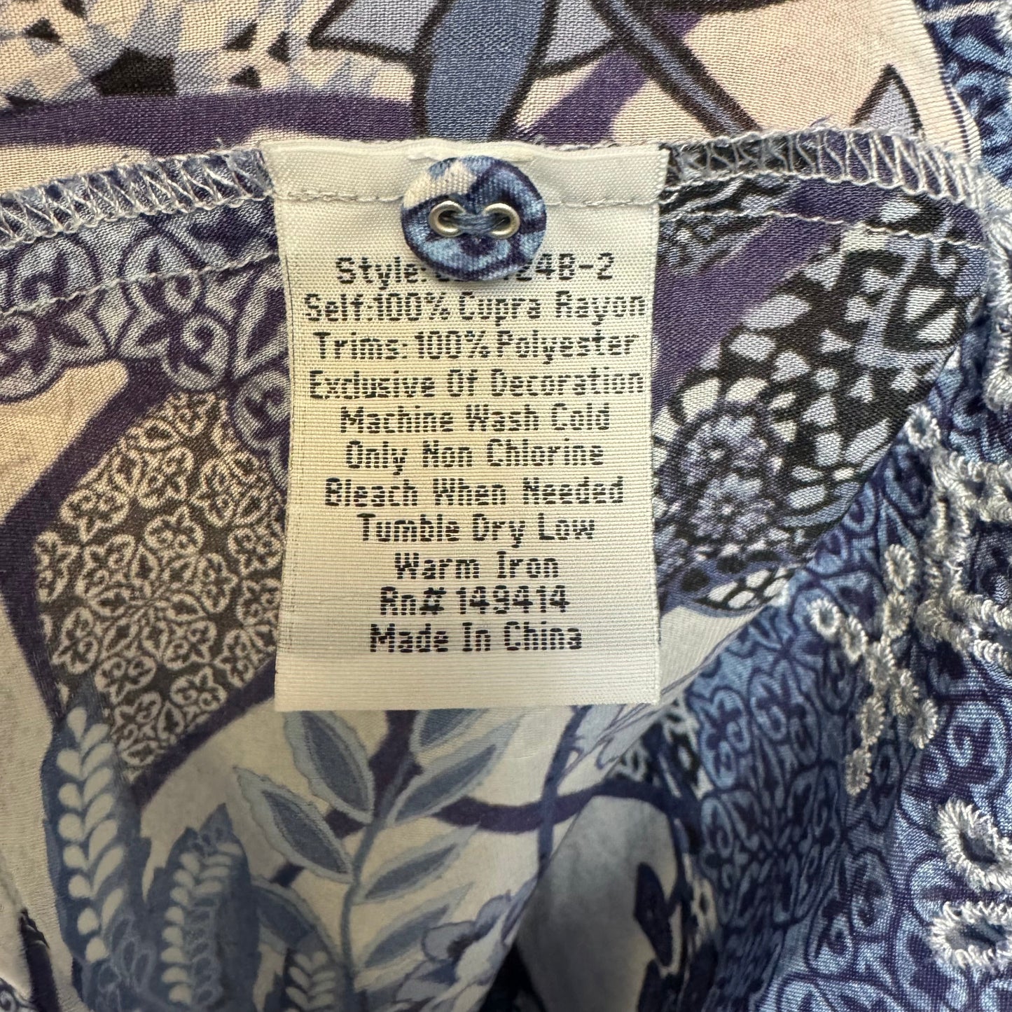 Moonlight Leena Tunic By Johnny Was In Blue & White, Size: XL