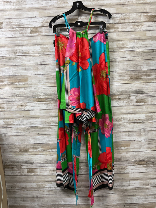 Pants Set 2Pc By Trina Turk In Floral Print, Size:M