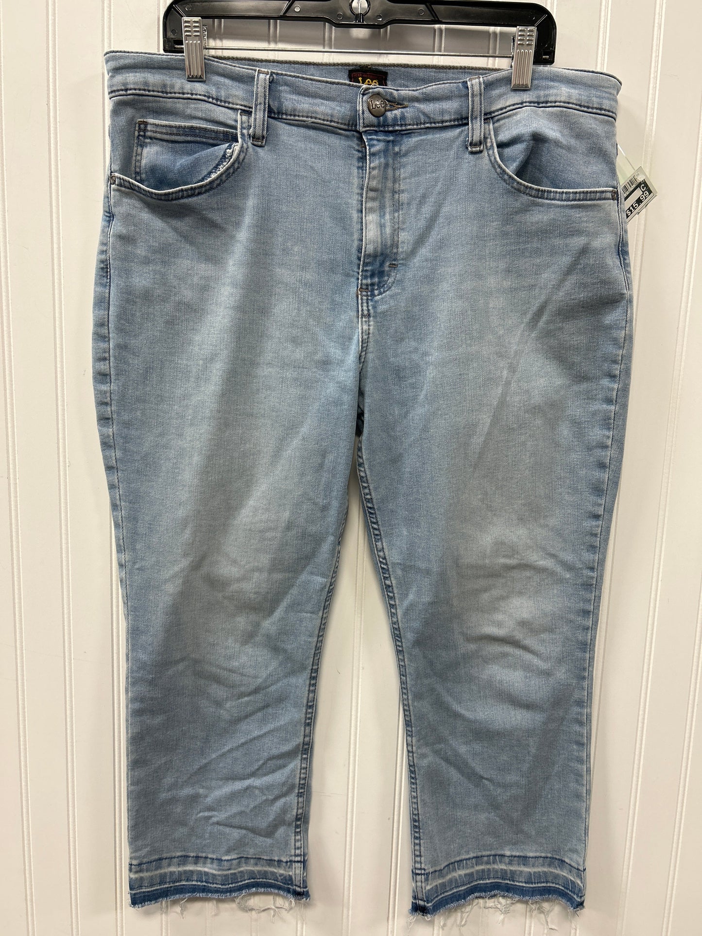 Jeans Skinny By Lee In Blue Denim, Size:16
