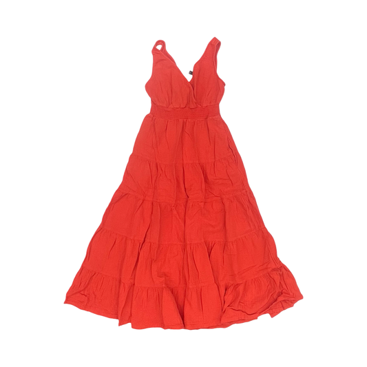Dress Casual Midi By Universal Thread In Orange, Size:Xs