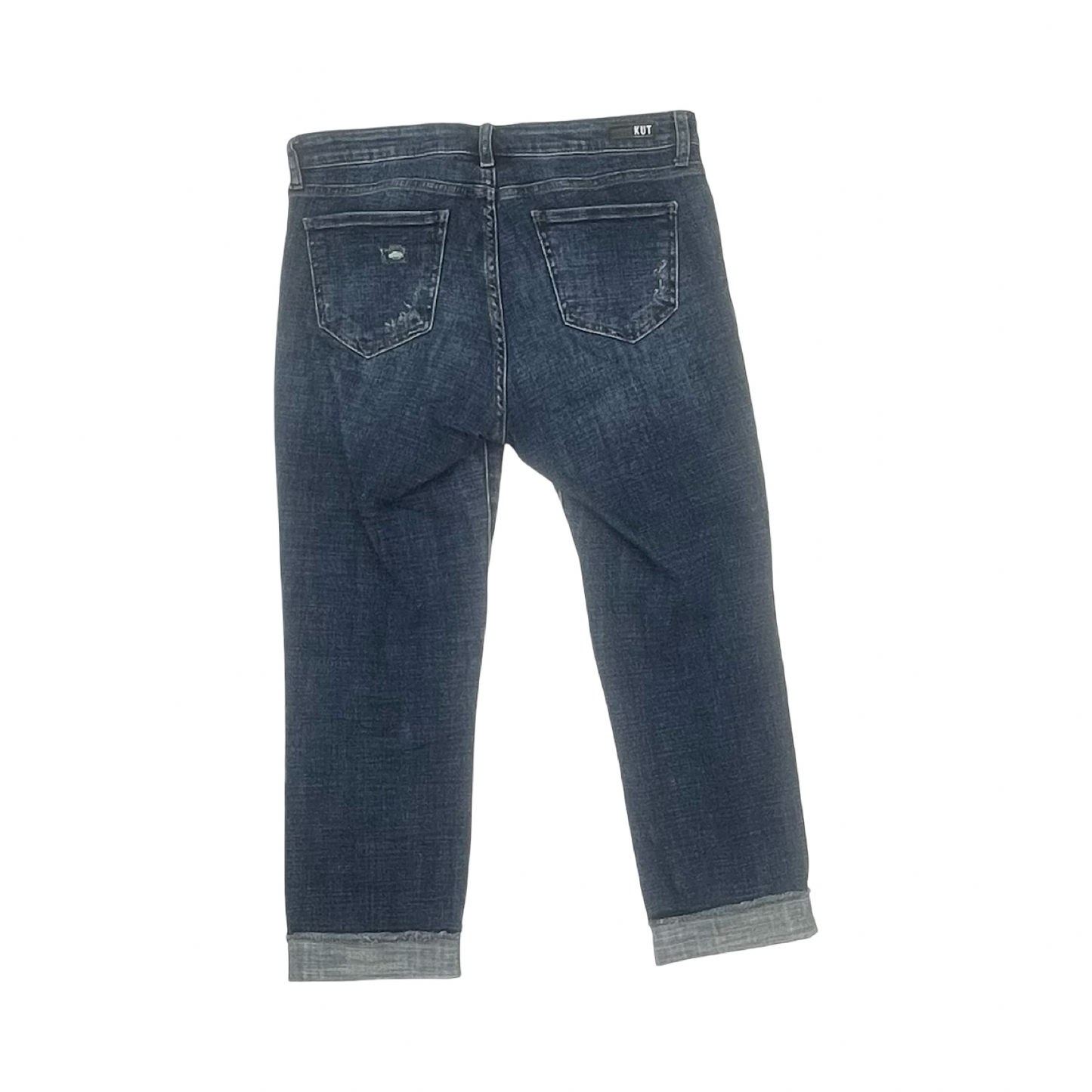 Jeans Cropped By Kut In Blue Denim, Size:8