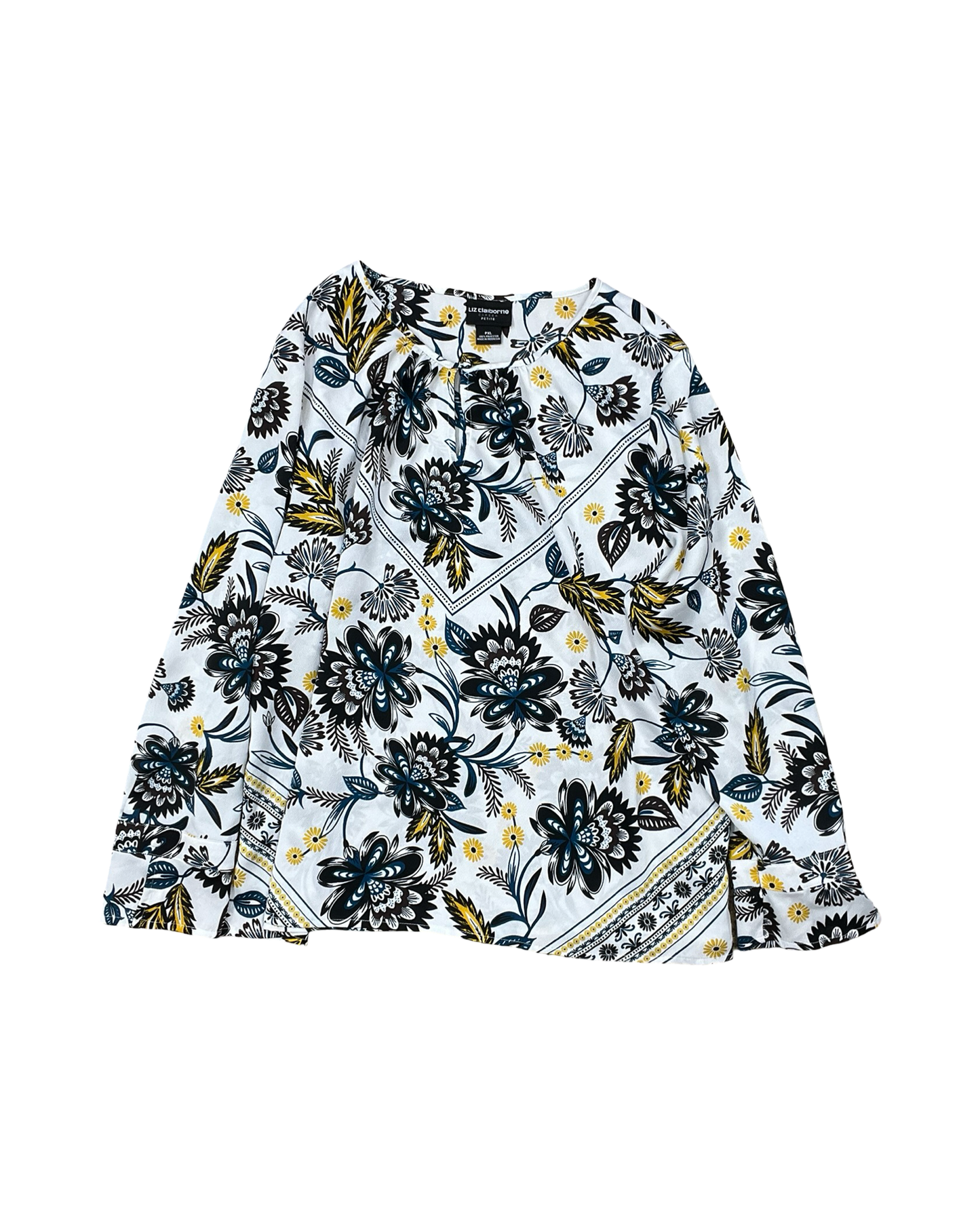Top Ls By Liz Claiborne In White, Size:Xlp