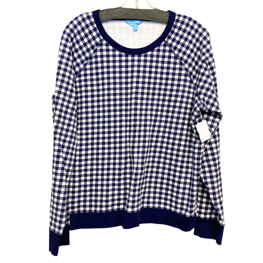 Sweatshirt Crewneck By Draper James In Blue & White, Size:Xl