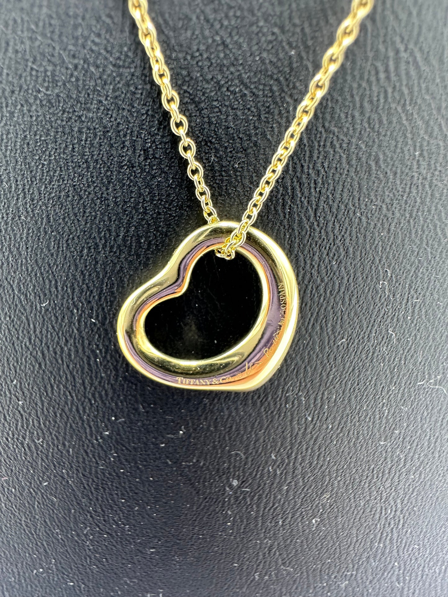 Tiffany & Company 18K Elsa Peretti Open Heart Designer Luxury Necklace