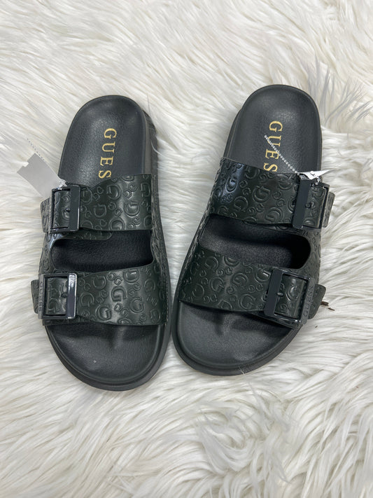 Sandals Flats By Guess In Black, Size:8