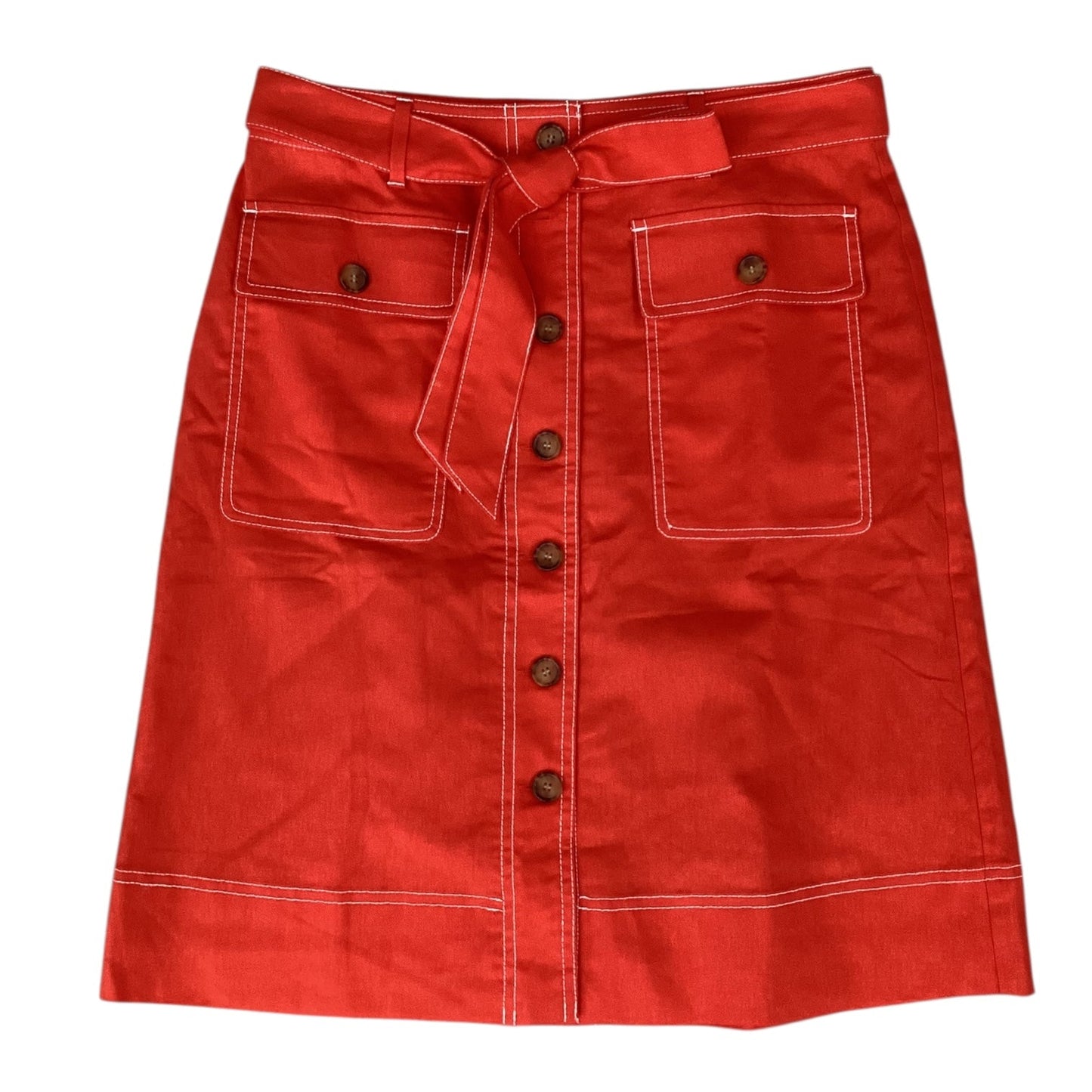 Skirt Midi By J. Crew In Red, Size:6