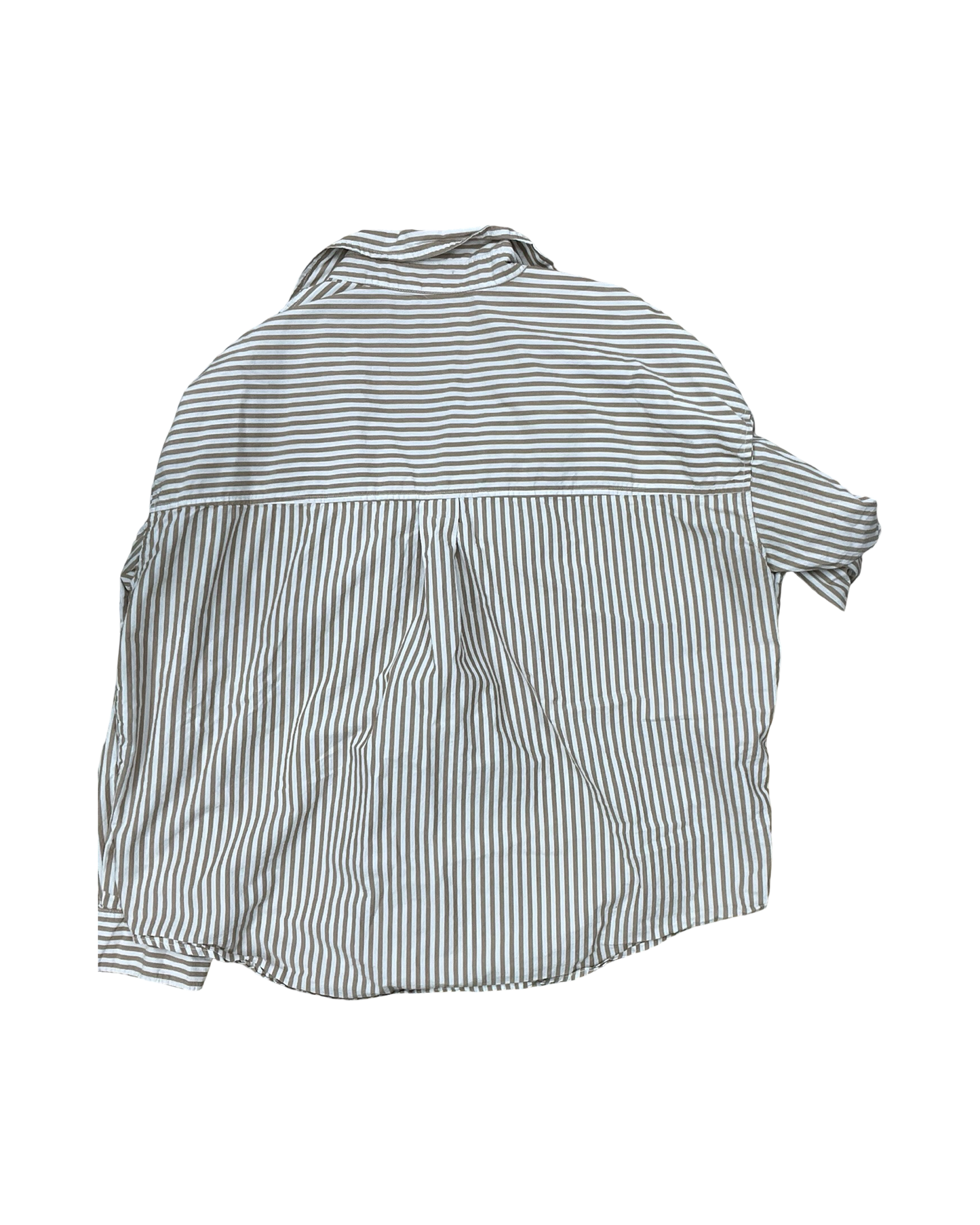 Blouse Ls By American Eagle In Brown & Cream, Size:Xl