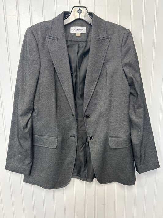 Blazer By Calvin Klein In Grey, Size:6