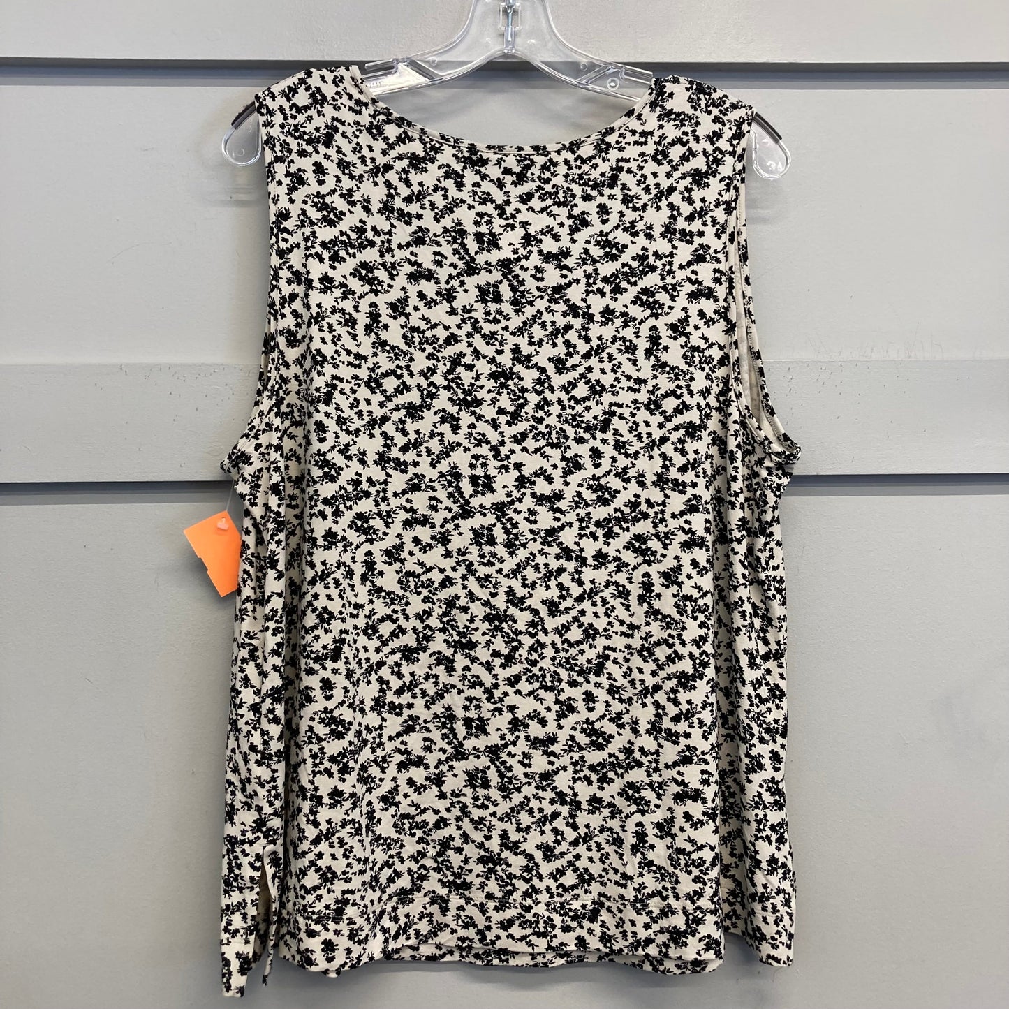 Top Sleeveless By J. Jill In Black & Cream, Size:Xl
