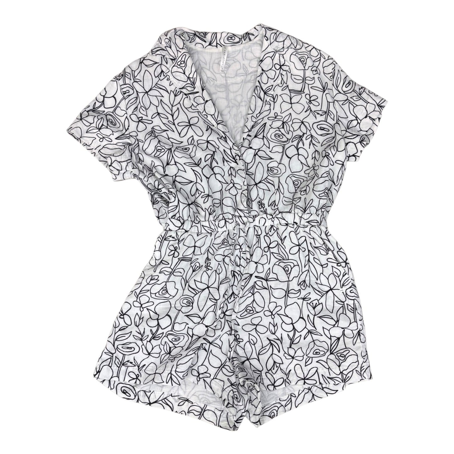 Romper By Fabletics In Black & White, Size:M