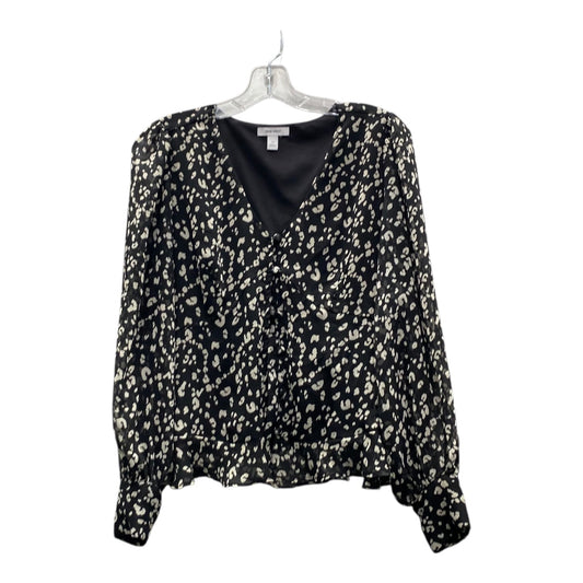 Blouse Ls By Nine West In Black, Size:M