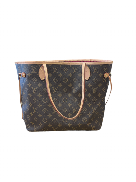 Handbag Luxury Designer By Louis Vuitton In Brown, Size:Medium