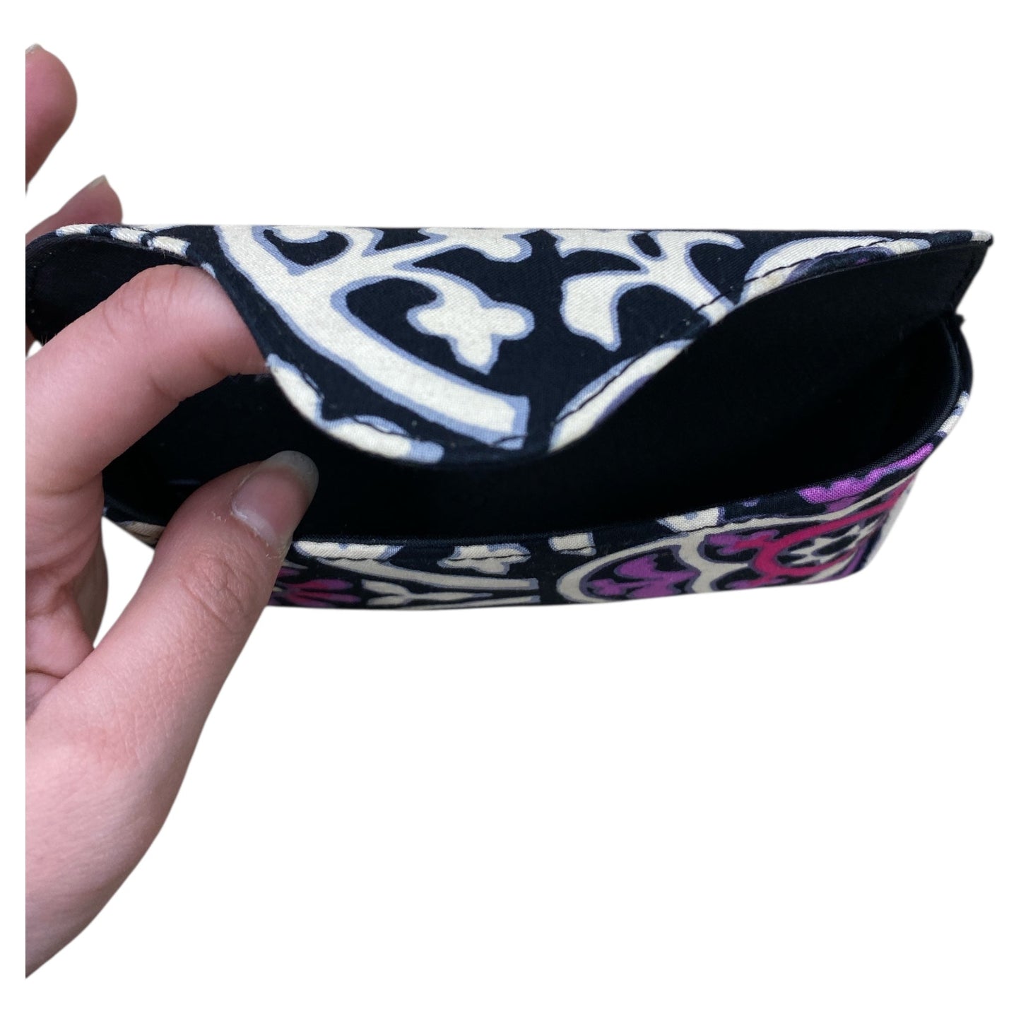Makeup Bag By Vera Bradley In Purple & White, Size:Large