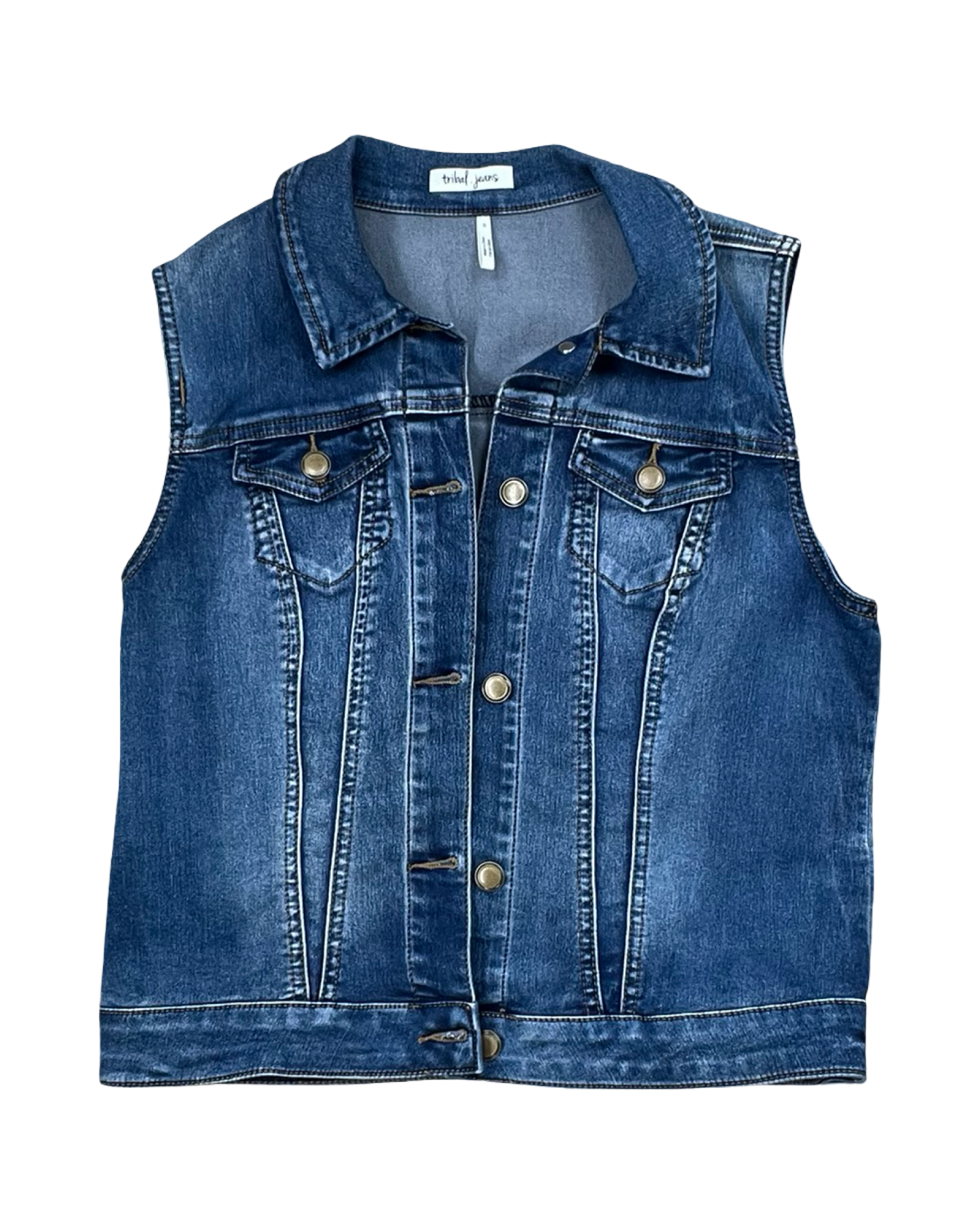 Vest Other By Tribal In Blue Denim, Size:S