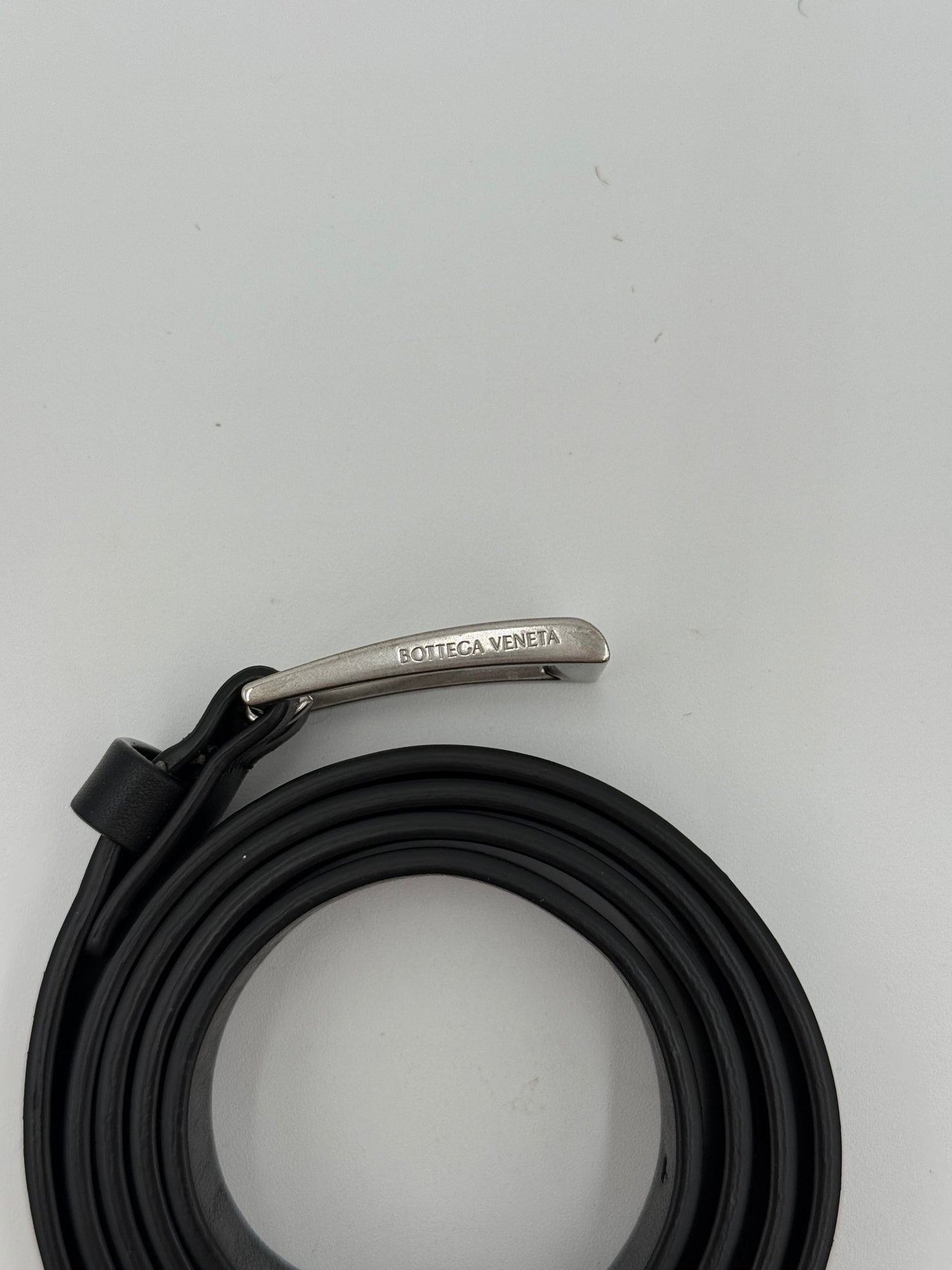 Belt Luxury Designer By Bottega Veneta In Black & Silver