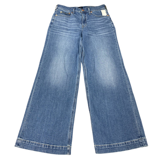 Jeans Wide Leg By J. Crew In Blue, Size:4