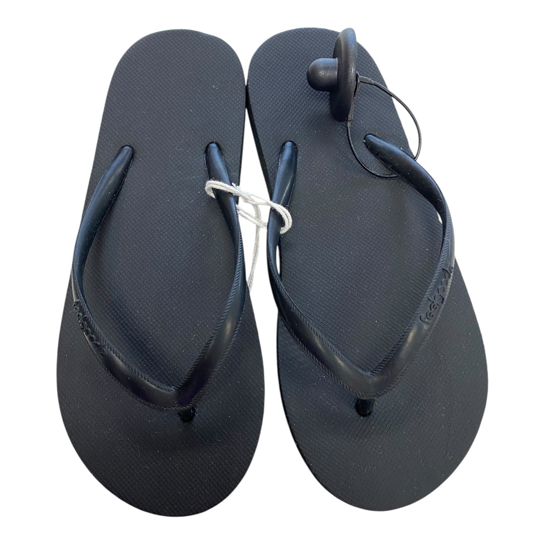 Sandals Flip Flops By Clothes Mentor In Black, Size:6