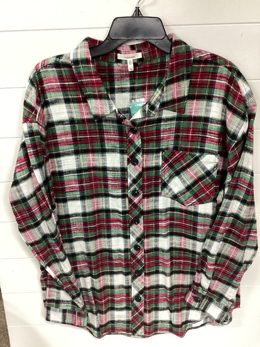 Top Ls By Maurices In Plaid Pattern, Size:Xl