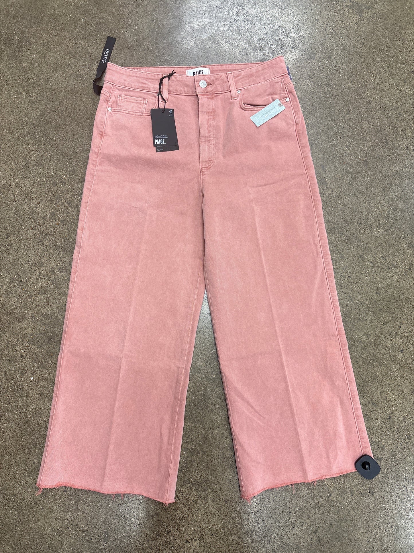 Jeans Wide Leg By Paige In Pink, Size:12
