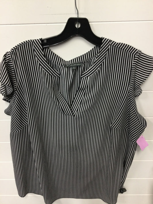 Top Ss By Adrianna Papell In Black & White, Size:1X