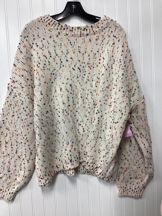 Sweater By Clothes Mentor In Cream, Size:Xl