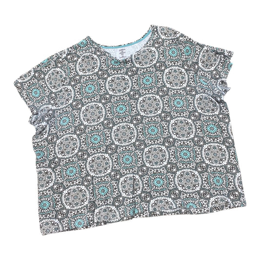 Top Ss By Croft And Barrow In Green & White, Size:3X