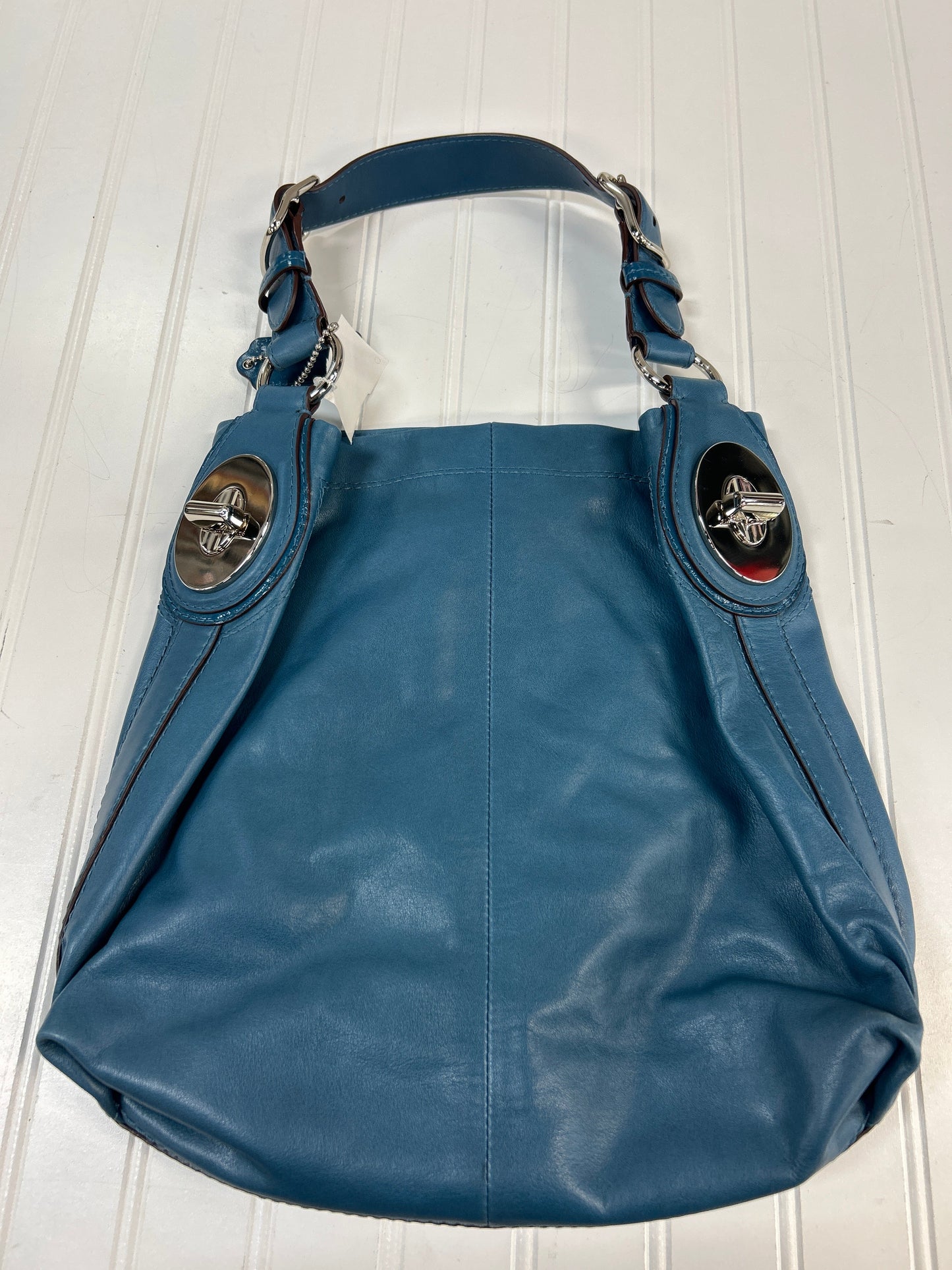 Handbag Designer By Coach In Teal, Size:Large
