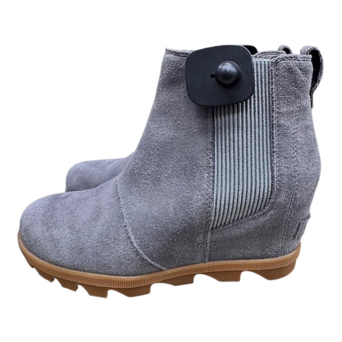 Boots Ankle Heels By Sorel In Grey, Size:7.5