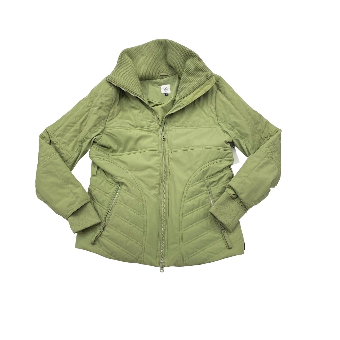 Jacket Puffer & Quilted By Cabi In Green, Size:M