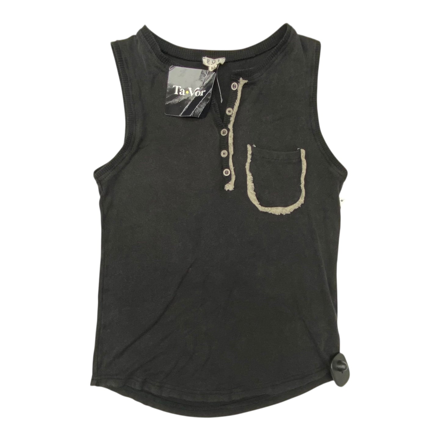 Top Sleeveless By Pol In Grey, Size:M