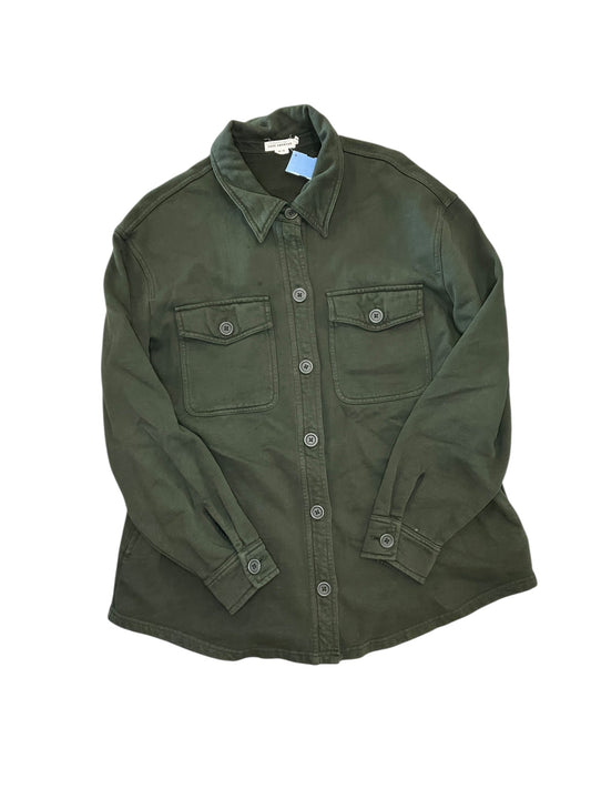 Jacket Shirt By Good American In Green, Size:L