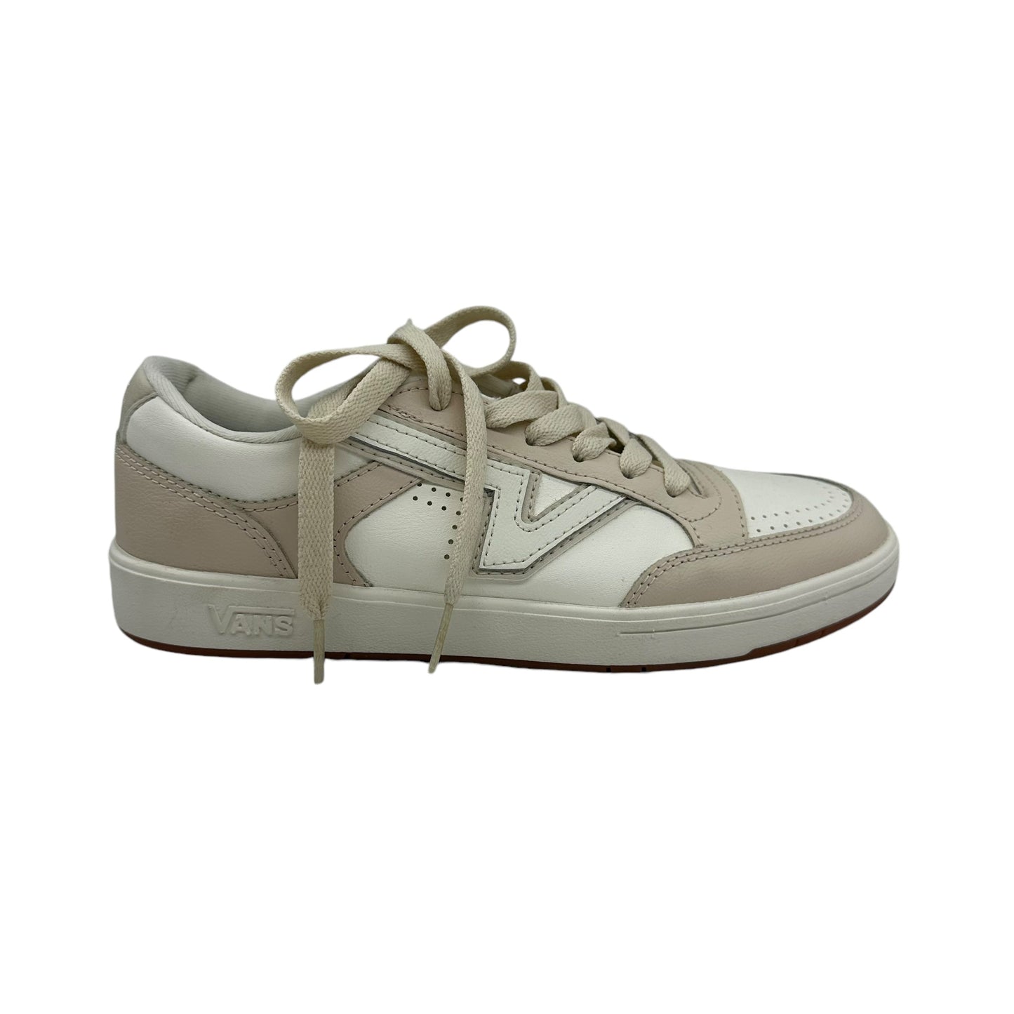 Shoes Sneakers By Vans In Cream & Tan, Size:8.5