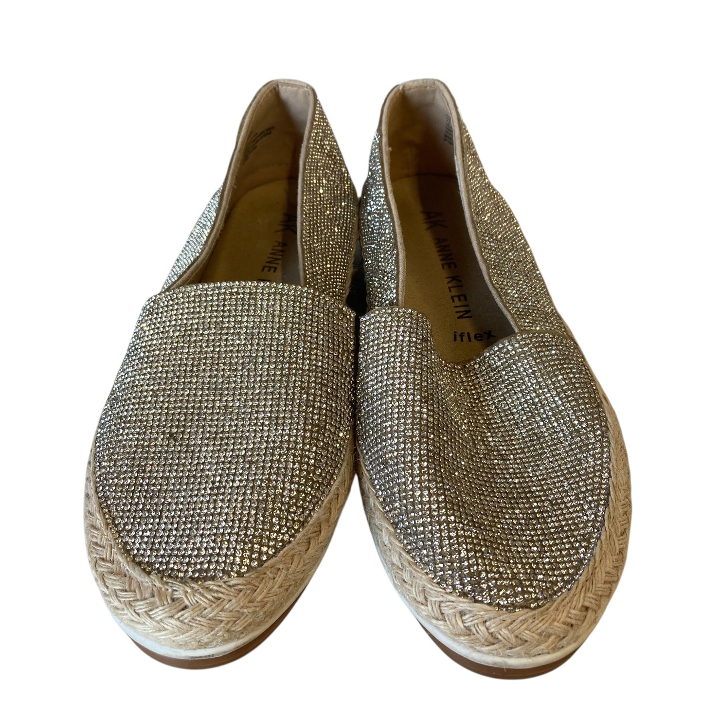 Shoes Flats By Anne Klein In Silver & Tan, Size:7.5