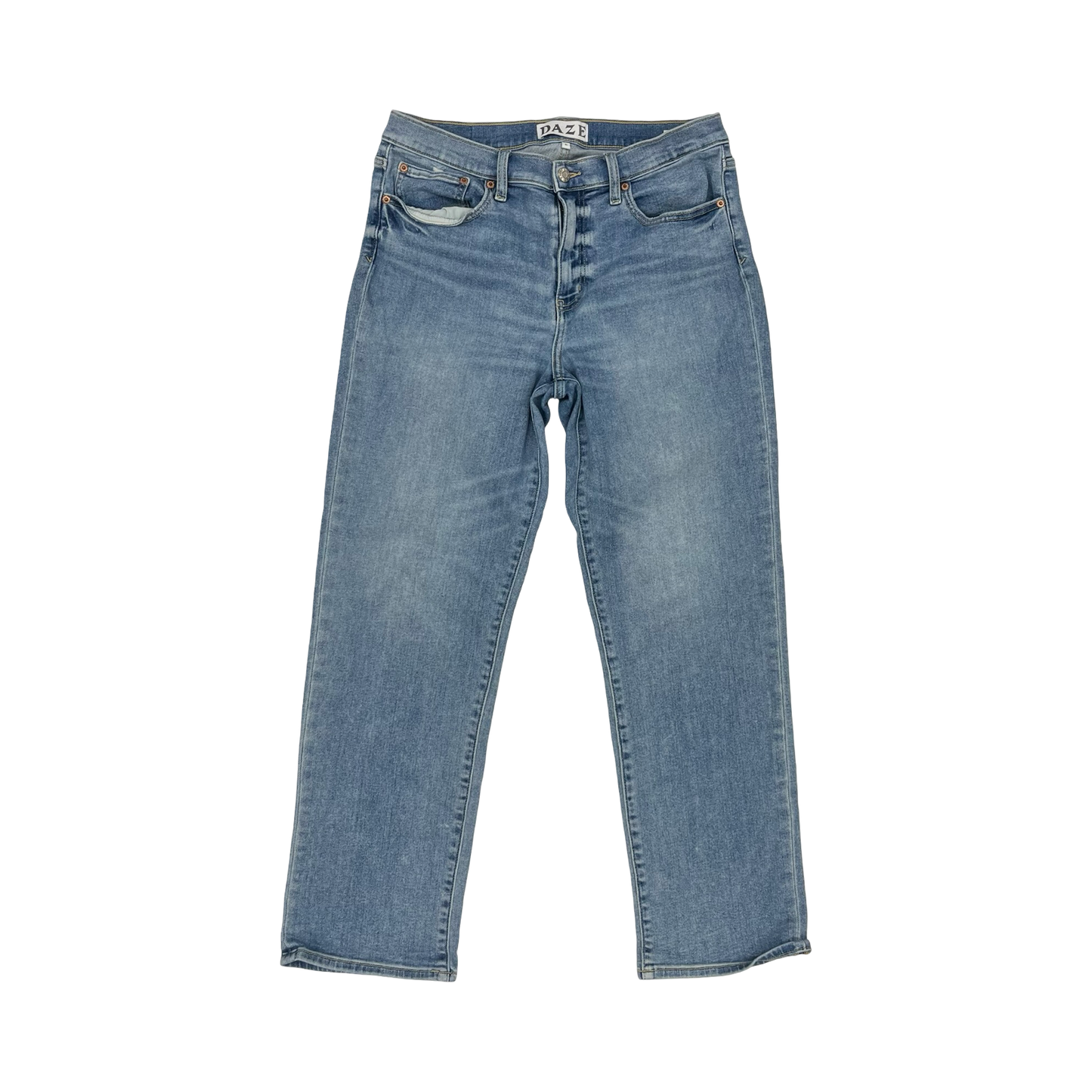 Jeans Straight By Daze In Blue Denim, Size:12