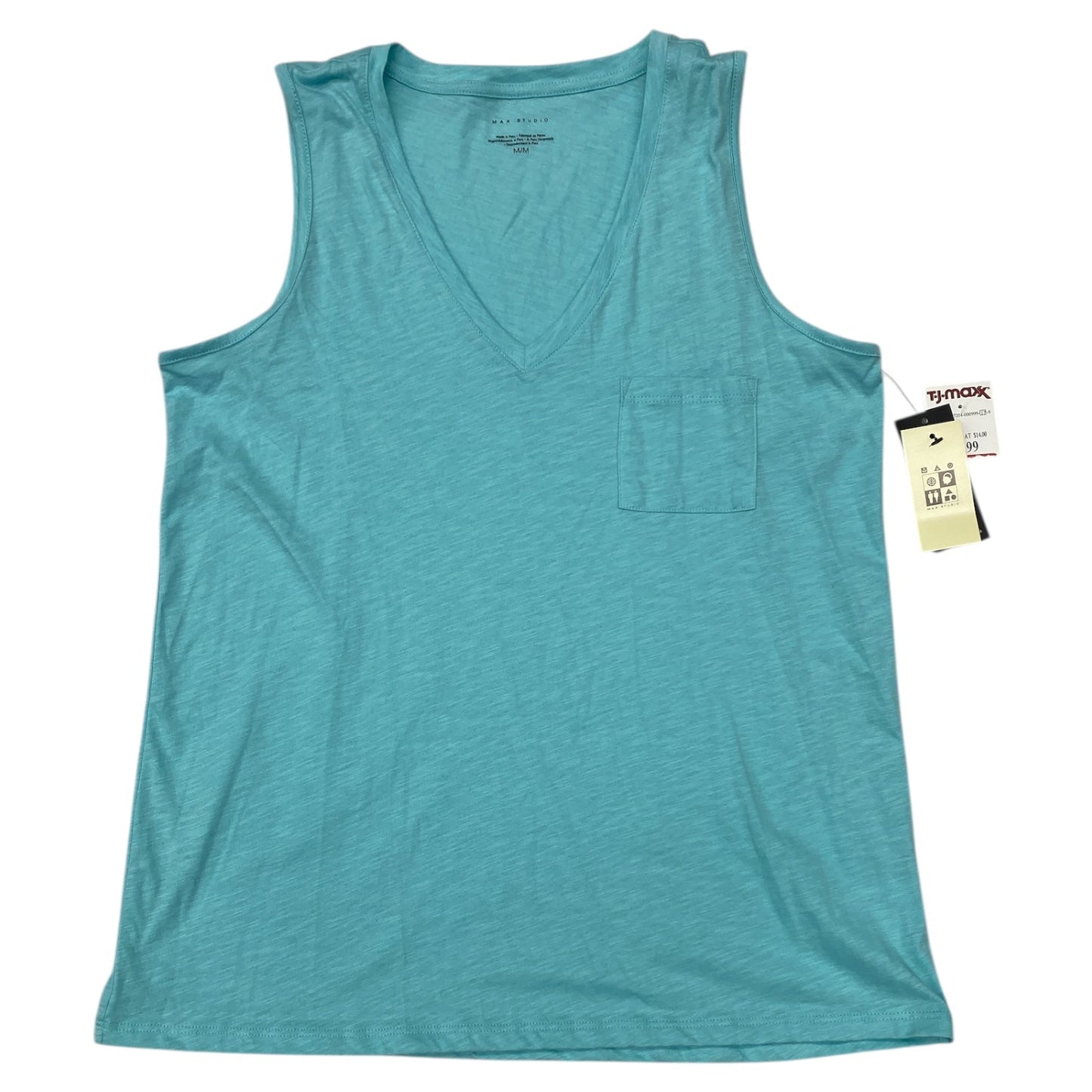 Top Sleeveless By Max Studio In Blue, Size:M